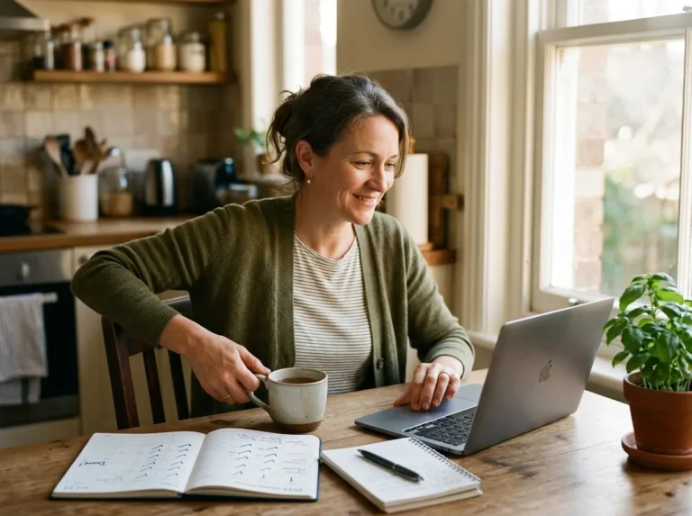 Small business owner learning how to use ChatGPT for small business tasks at a laptop